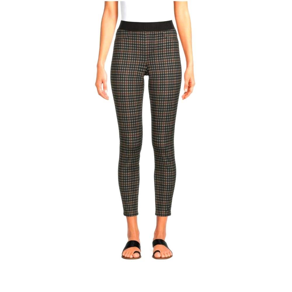 No Boundaries NEW Junior's Plaid Pull-On Skinny Pants - Dark Academia - Small